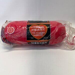 Red Heart The Pounder Acrylic Yarn 390 Hot Red No Dye Lot 16 oz